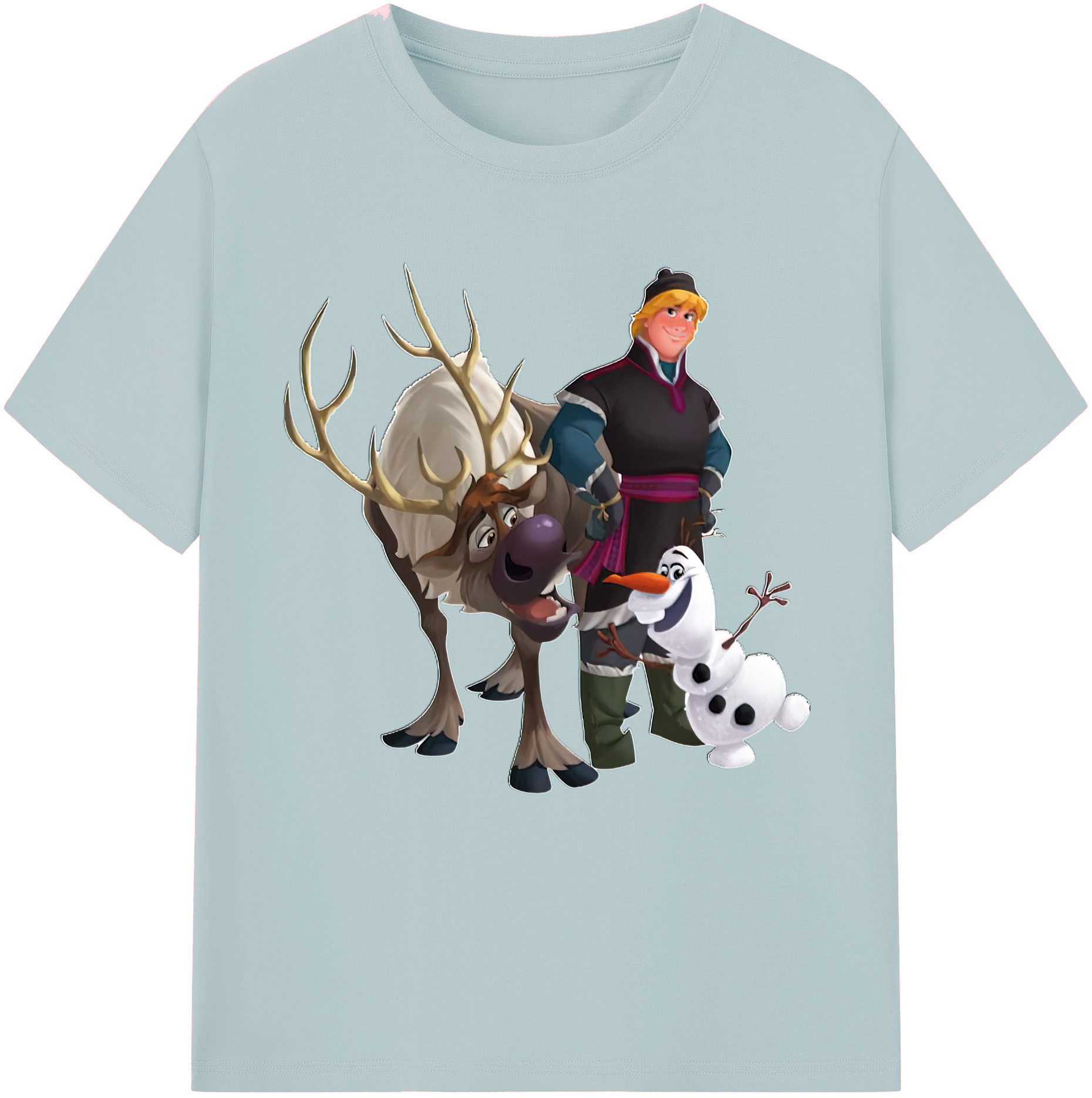 （画像用） アナと雪の女王 アンナ エルサ Frozen Anna Elsa 綿100％半袖Tシャツ（フロントプリント）